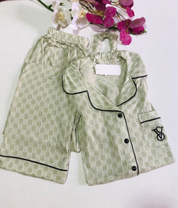 💚 Pyjama Femme Élégant &amp; Confortable – Couleur Vert 💚