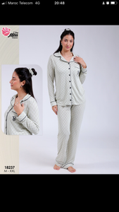 💚 Pyjama Femme Élégant &amp; Confortable – Couleur Vert 💚