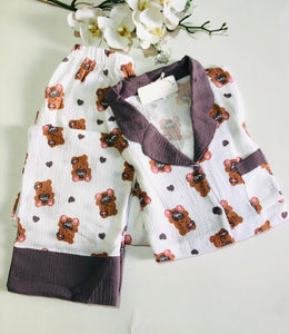 Pyjama Femme Douillet à Motifs Oursons - Confort et Tendresse