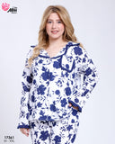 **Ensemble de Pyjama Floral Élégant - Confort et Chic pour Vos Moments de Détente**
