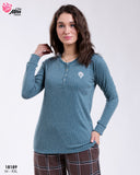 Pyjama Femme Confort Flanelle et Tricot – Élégance et Douceur