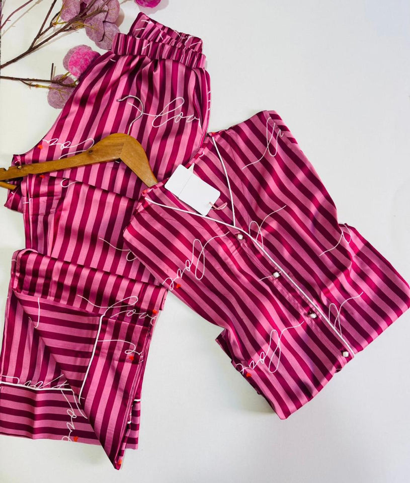 Pyjama Satiné Femme – Élégance & Douceur en Rose