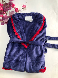 🧸 Peignoir Pyjama Femme en Polaire – Chaleur & Élégance d’Hiver ❄️💙