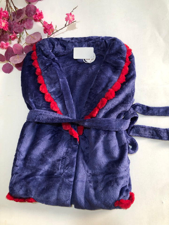 🧸 Peignoir Pyjama Femme en Polaire – Chaleur & Élégance d’Hiver ❄️💙