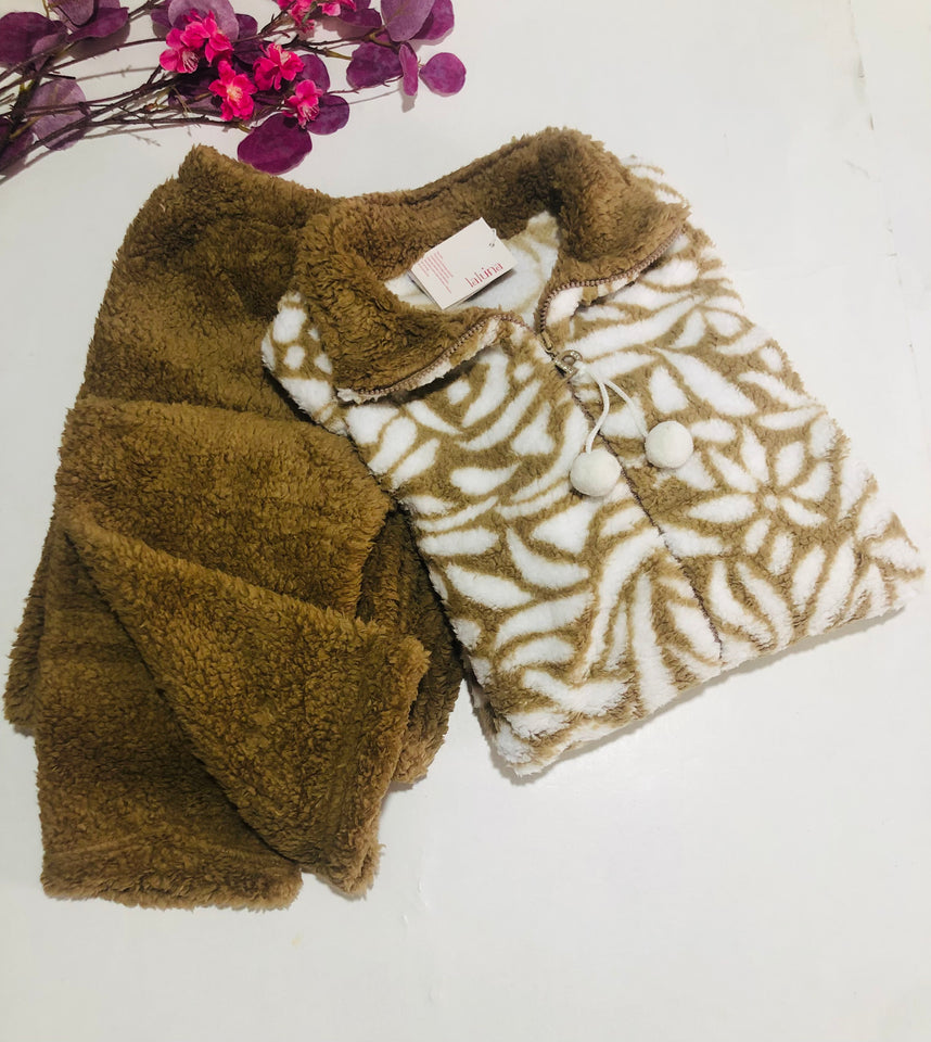 🤎 Pyjama Femme Hiver en Polaire – Douceur & Chaleur Absolue ❄️🧸