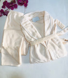 🌙 Pyjama Femme polaire  2 Pièces – Blanc Cassé Élégant 🤍🧸