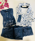🧸 Pyjama Femme 3 Pièces – Bleu Ciel Doux & Cocooning ❄️💙