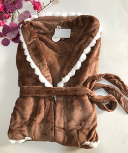 🧸 Peignoir Pyjama Femme en Polaire – Chic & Ultra Confort ❄️🤎