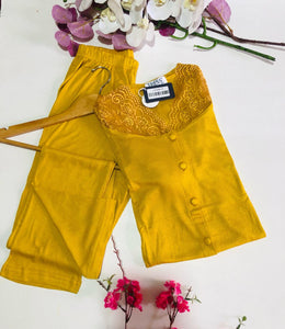 💛 Pyjama Femme Côtelé avec Dentelle – Élégance & Confort 💛