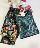 pyjama femme en velours satiné manche langues