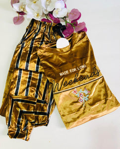 pyjama femme en velours satiné manche langues