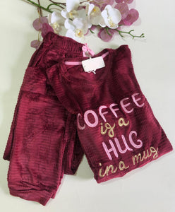 "Pyjama en Velours Bordeaux