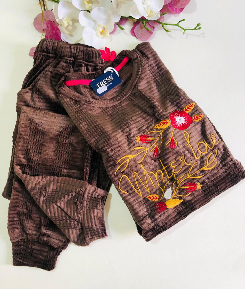 Pyjama en Velours Marron