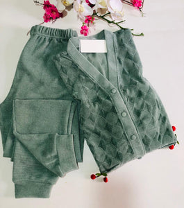Pyjama  doux avec motif et détails décoratifs