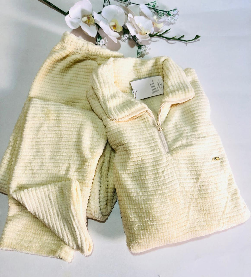 Pyjama Polaire en Velours Ultra-Confort – Ensemble Deux Pièces ✨🧸
