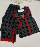 Pyjama en Flanelle avec dentelle pour Femme – Confort et Style pour la Maison