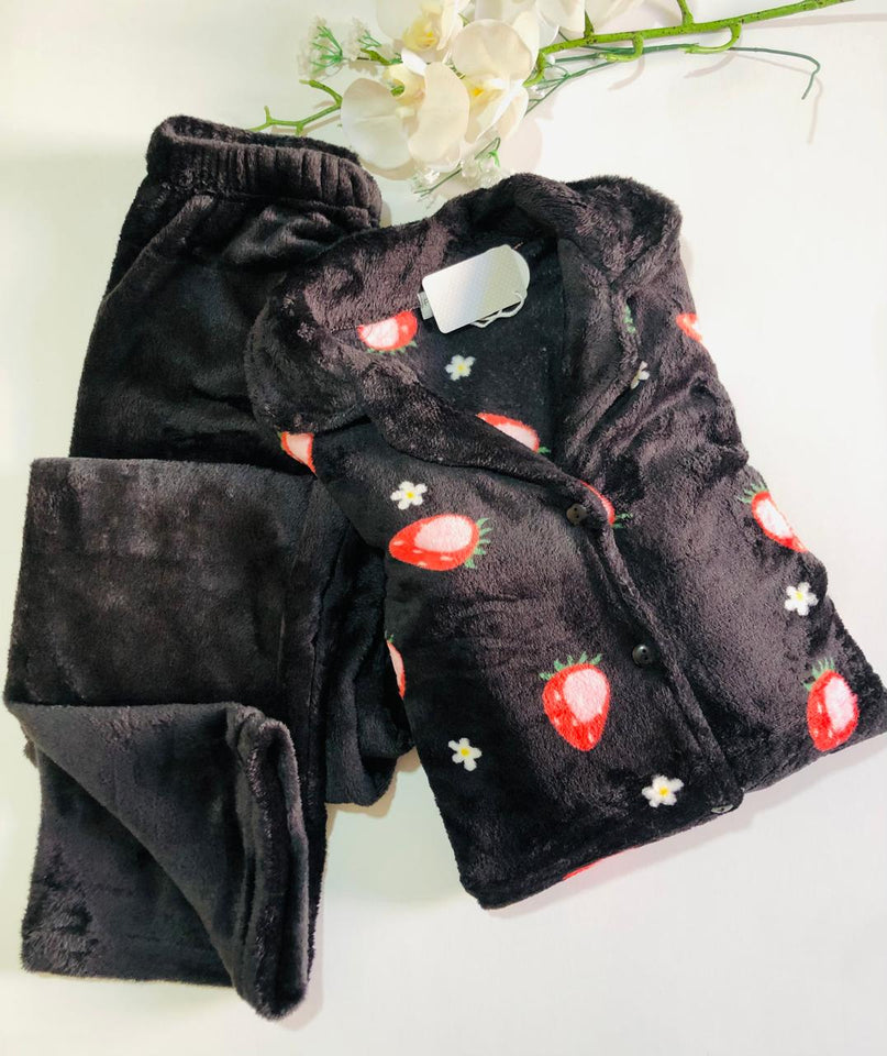 Pyjama Polaire Femme - Couleur Noire Élégante 🖤