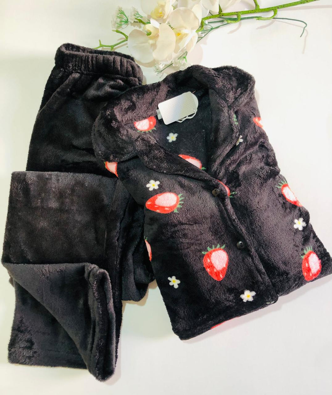 Pyjama Polaire Femme - Couleur Noire Élégante 🖤