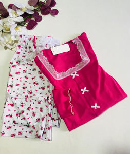 Pyjama Femme Floral – Confort et Élégance en Fuchsia