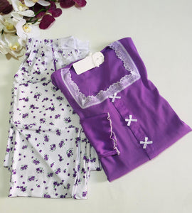 Pyjama Femme Floral – Confort et Douceur en Violet