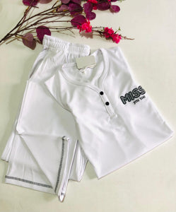 Pyjama Fiona Blanc - Élégance Pure et Confort Absolu
