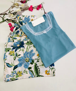 Pyjama Pantacourt avec Rallonge et T-Shirt Viscose – Élégance et Confort Réunis