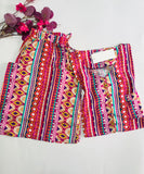 Pyjama Femme – Tissu Rallons Ultra Léger – Motifs Ethniques Colorés