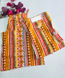 Pyjama Femme – Tissu Rallons Ultra Léger – Motifs Ethniques Coloré