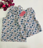 🌟 Pyjama Femme en Tissu Rallons – Motifs Géométriques Doux