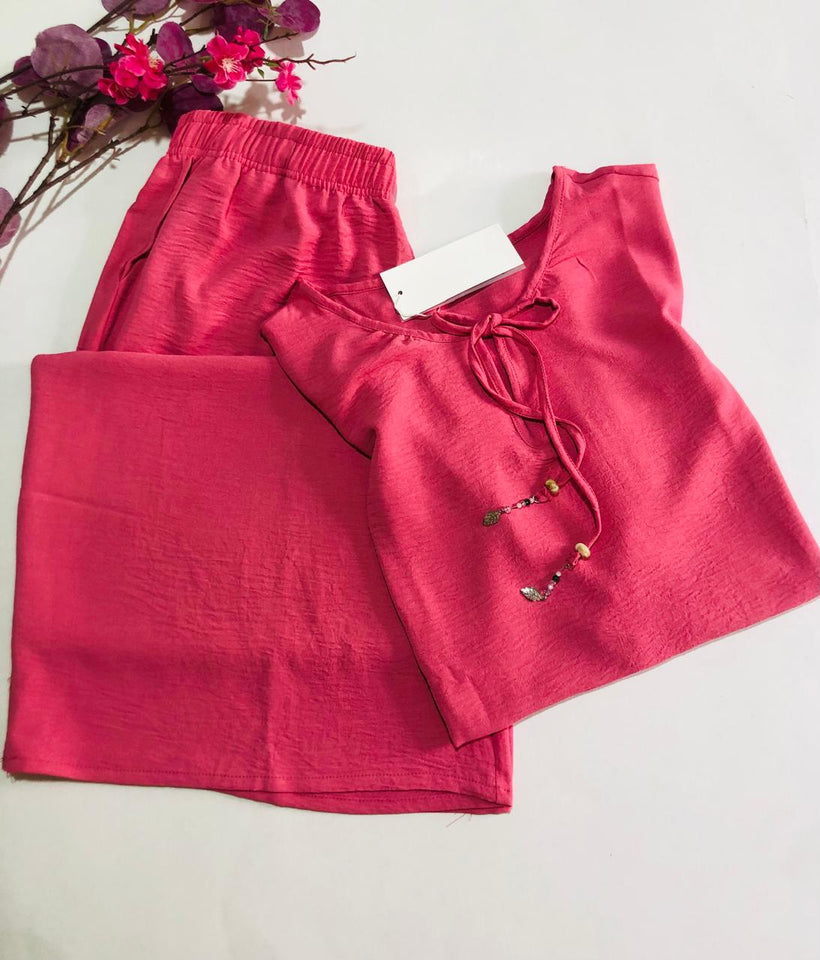 Pyjama Pantalon Femme MISS & Élégance Bohème en Tissu Rayon