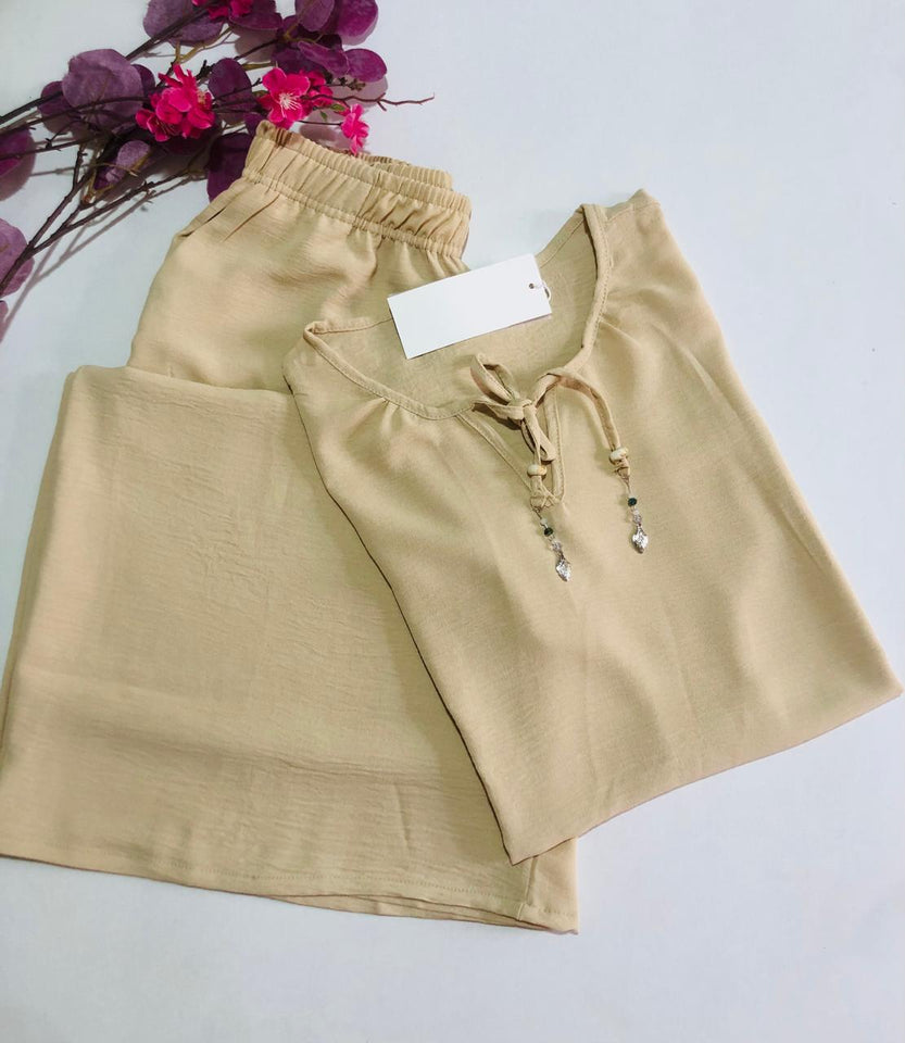 Pyjama Pantalon Femme MISS & Élégance Bohème en Tissu Rayon