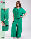 Pyjama Pantalon Femme MISS & Élégance Bohème en Tissu Rayon