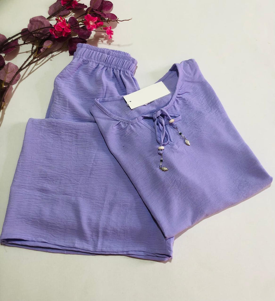 Pyjama Pantalon Femme MISS & Élégance Bohème en Tissu Rayon