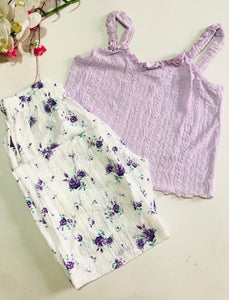 Pyjama Femme Élégance Lavande – Douceur &amp; Raffinement 💜🌿