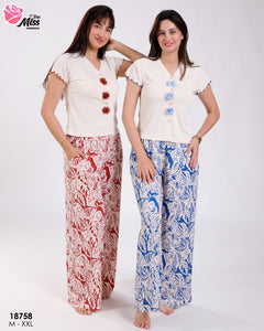 Pyjama Femme Demi-Manches MISS - L'Envol Nocturne