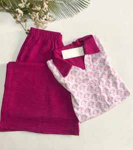 Pyjama Pantalon "MISS" en Rayon – Confort et Élégance pour vos Nuits Douillettes