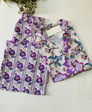 🌸 Pyjama Femme Élégant – Ensemble Chemise & Pantalon à Motif Floral 🌸