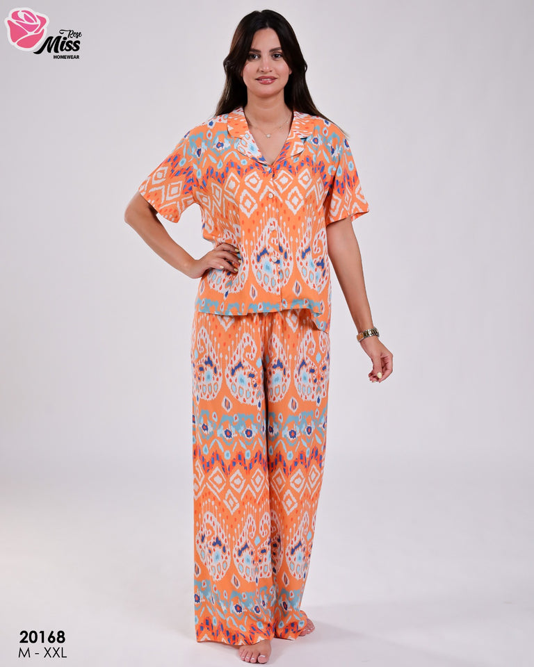 Pyjama Pantalon Femme MISS - Élégance et Confort en Tissu Rayon