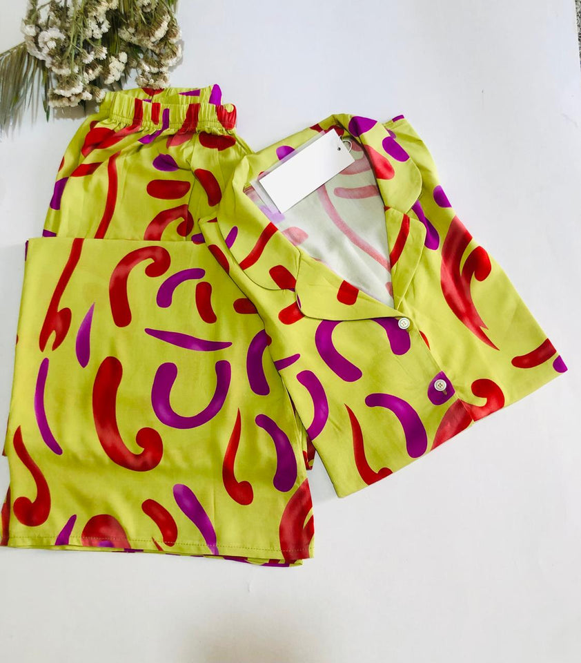 Pyjama Femme Lina mode  - Confort Absolu et Style Maison en Tissu Rayon