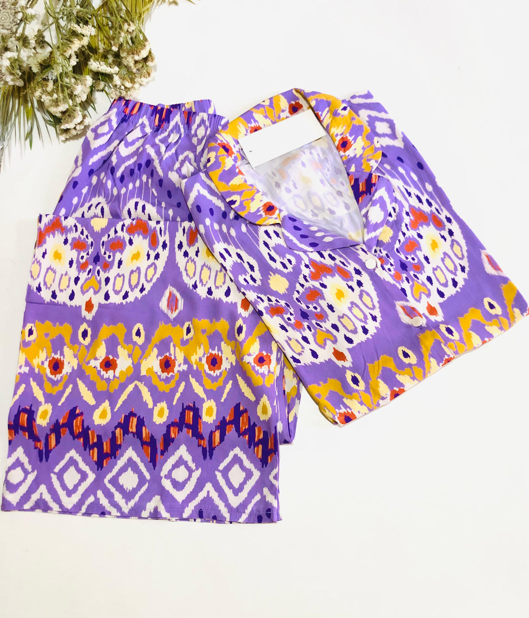 Pyjama Pantalon Femme MISS - Élégance et Confort en Tissu Rayon