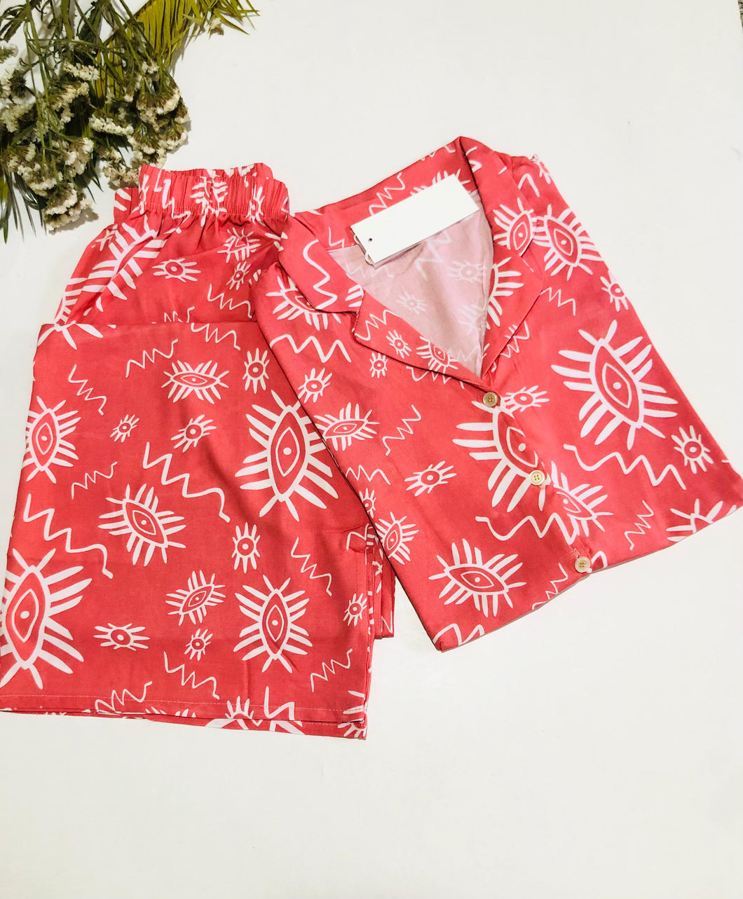 🌸 Pyjama Femme Demi-Manche en Rayon – Confort et Style pour Vos Nuits 🌙