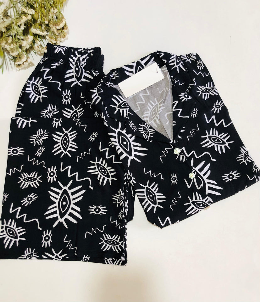 🌸 Pyjama Femme Demi-Manche en Rayon – Confort et Style pour Vos Nuits 🌙