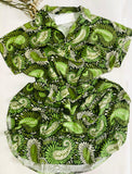 Pyjama Femme Demi-Manches – Fraîcheur Tropicale en Vert 💚🌿