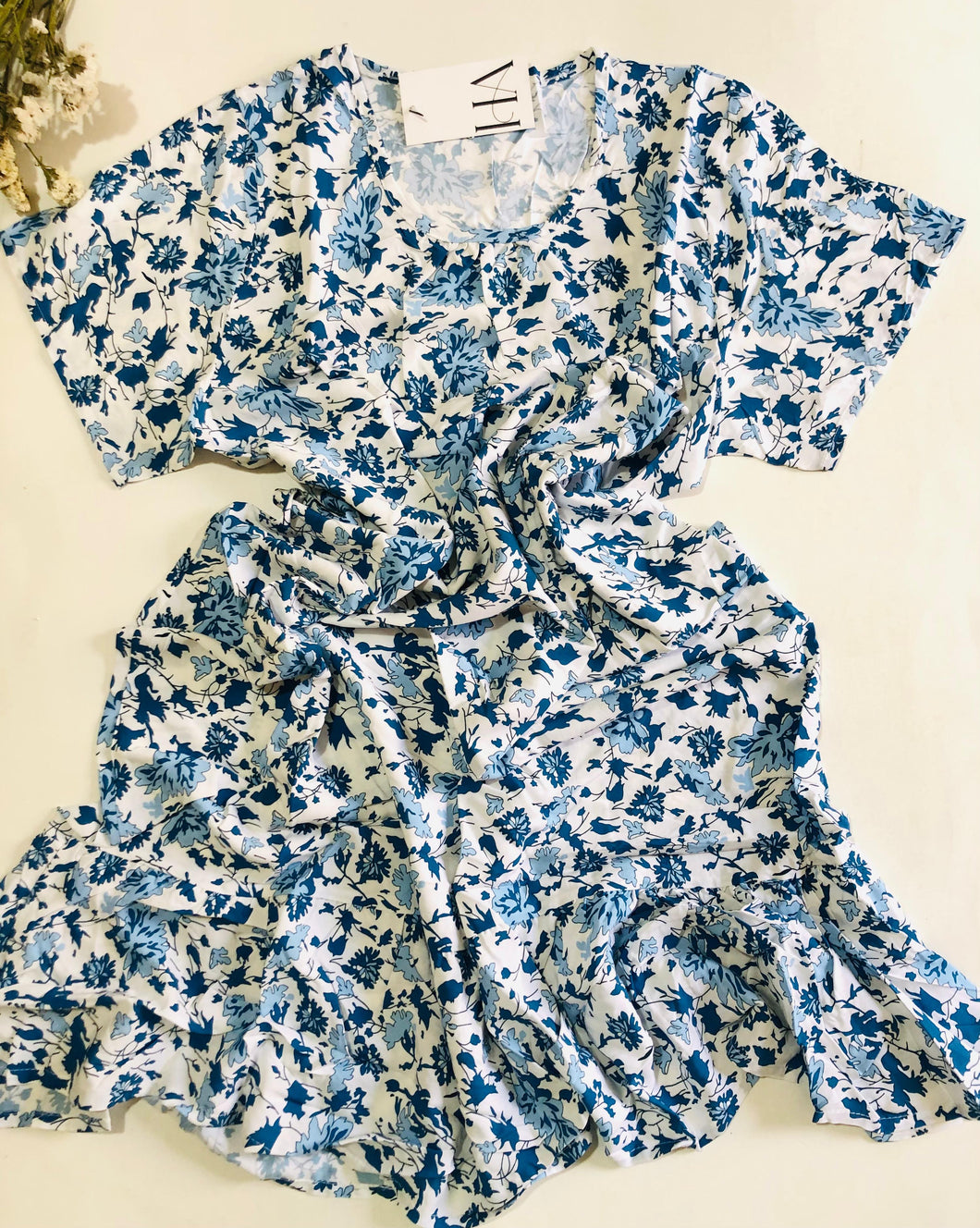 Robe Pyjama Femme Demi-Manches – Élégance Florale en Rayonne 🌸