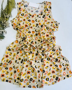 Robe Pyjama Femme Sans Manches – Imprimé Léopard Chic 🐆✨