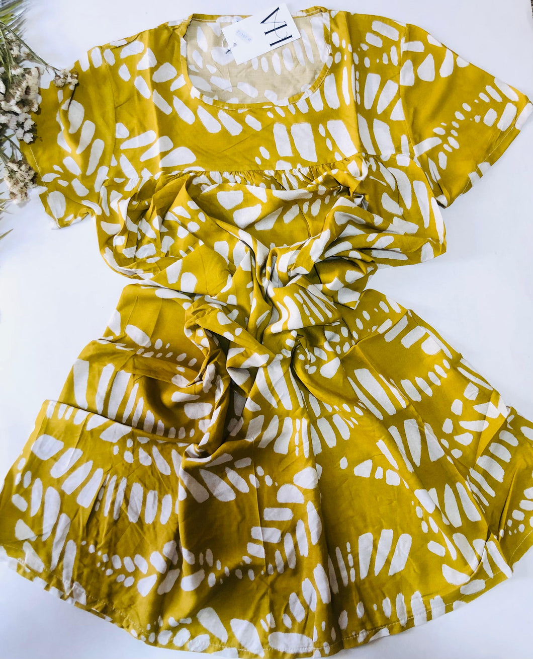 Robe Pyjama Femme Demi-Manche en Rayon – Style & Fraîcheur 🌼