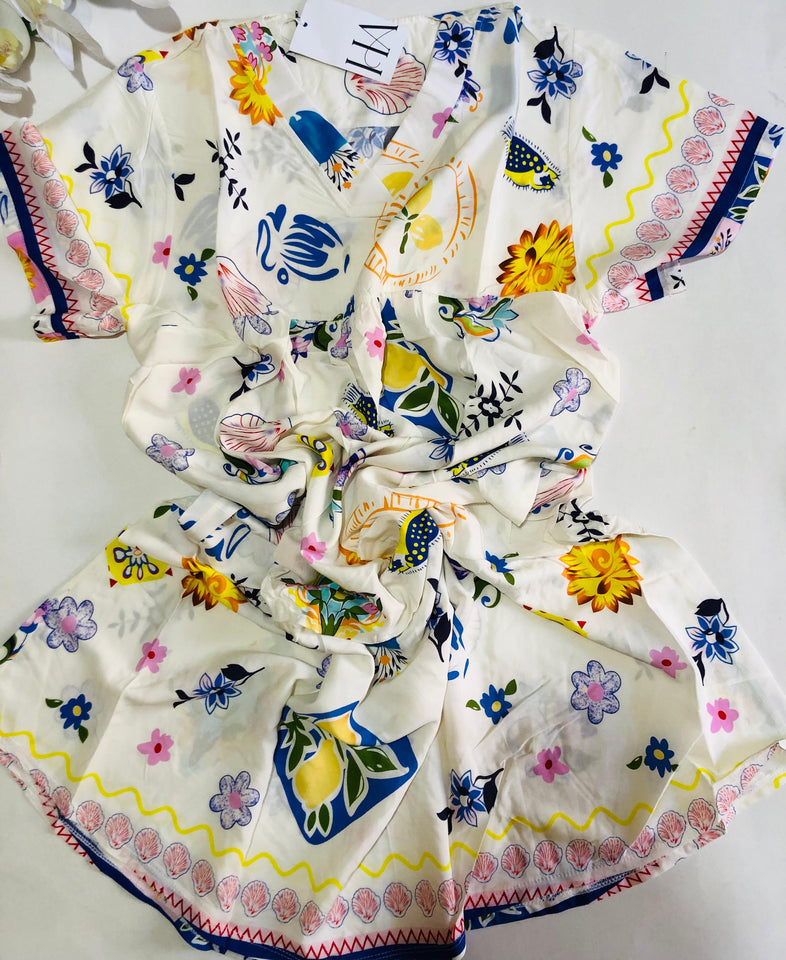 🌸 Robe de Nuit Femme en Tissu Rayon – Douceur Florale &amp; Confort Élégant 🌸 Tissu : 100 % Rayon