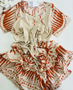 🧡 Robe de Nuit Femme en Tissu Rayon – Esprit Nature & Vitalité 🧡