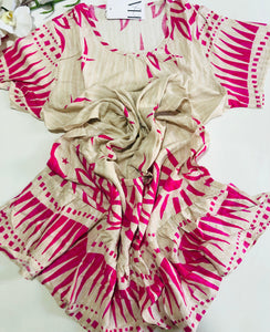 🌺 Robe de Nuit Femme en Tissu Rayon – Fraîcheur &amp; Féminité en Fuchsia 🌺