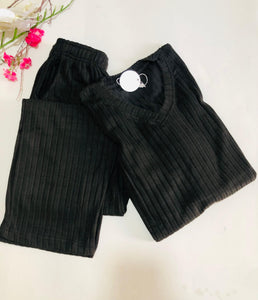 Pyjama Femme 2 Pièces en Tricot –manche langue